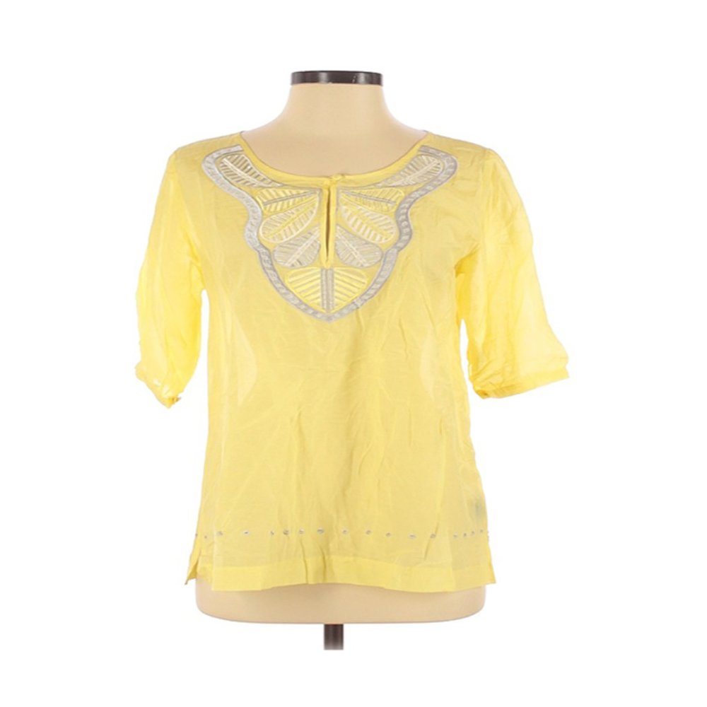BCBG embroidered peasant blouse